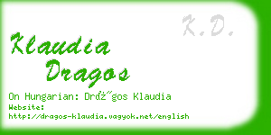 klaudia dragos business card